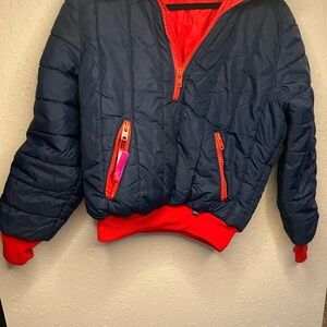 Serac Men's Puffer Ski Jacket USA 80s L Full Zip Pockets Vintage -42 Large As Is